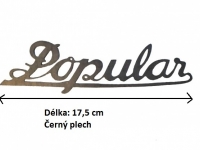 veteráni - náhradní díly - Znak Popular 17,5 cm plech